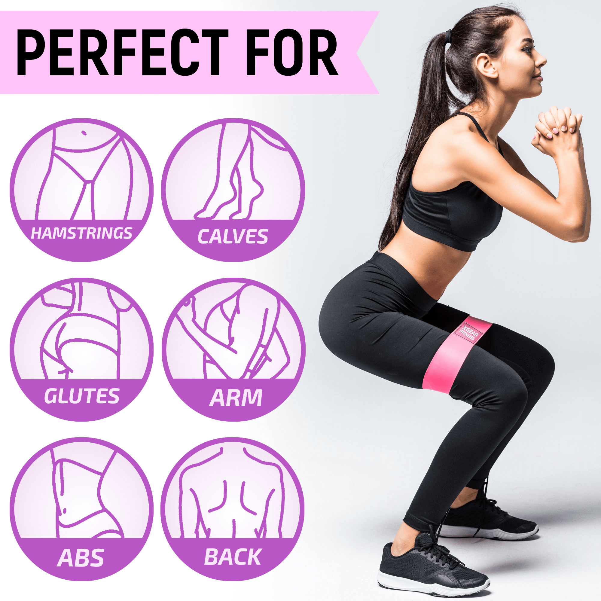 XGear Women’s Hip & Butt Exercise Bands