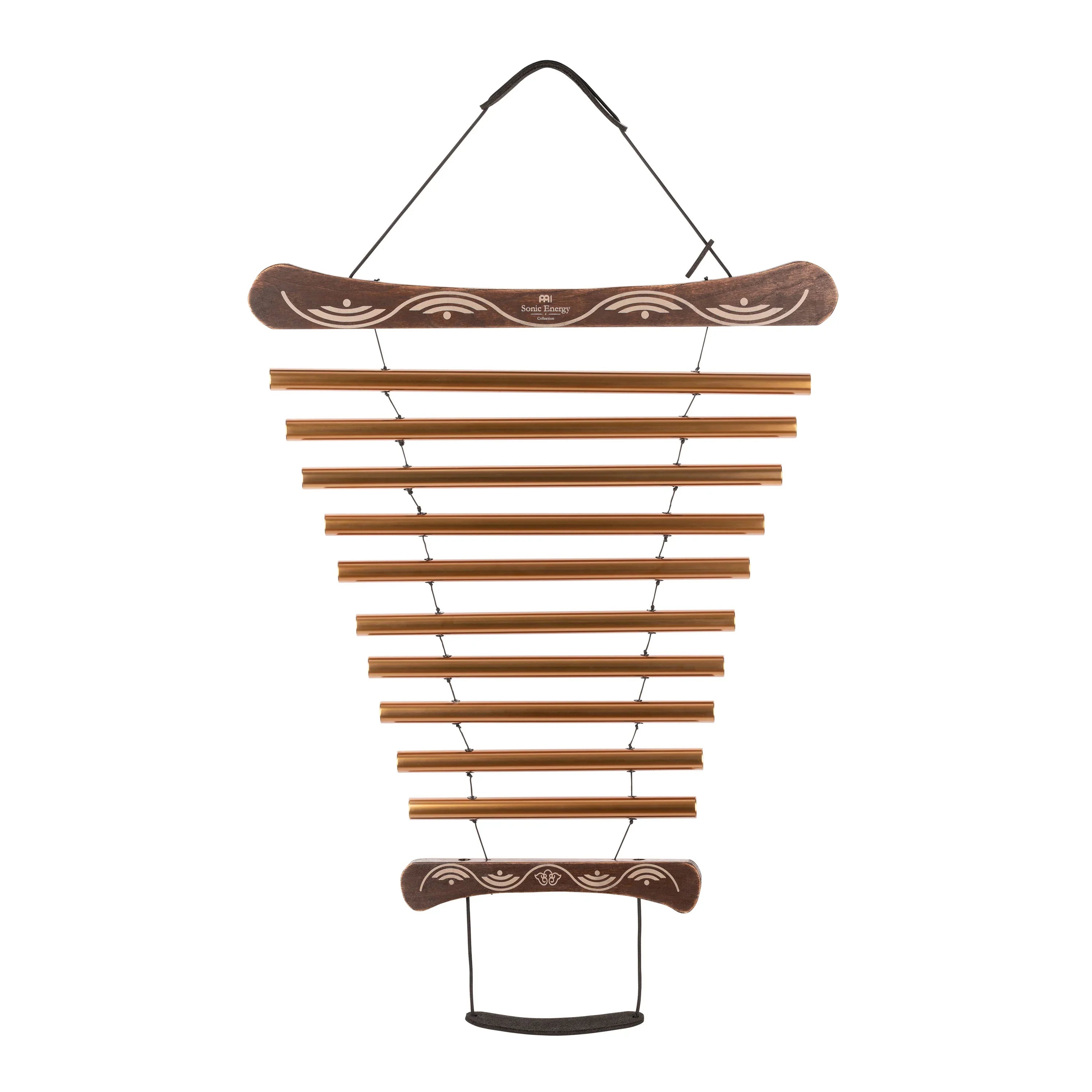 35" Meditation Flow Chime, 440 Hz, 10 Notes, D Major, Bronze