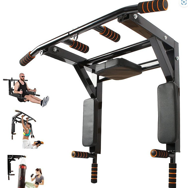 Wall Mounted Pull-Up & Sandbag Rack Fitness Station