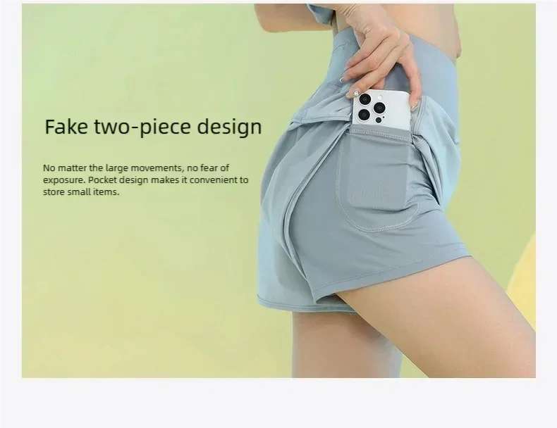 PHIGEER Women’s Yoga Shorts with Pocket