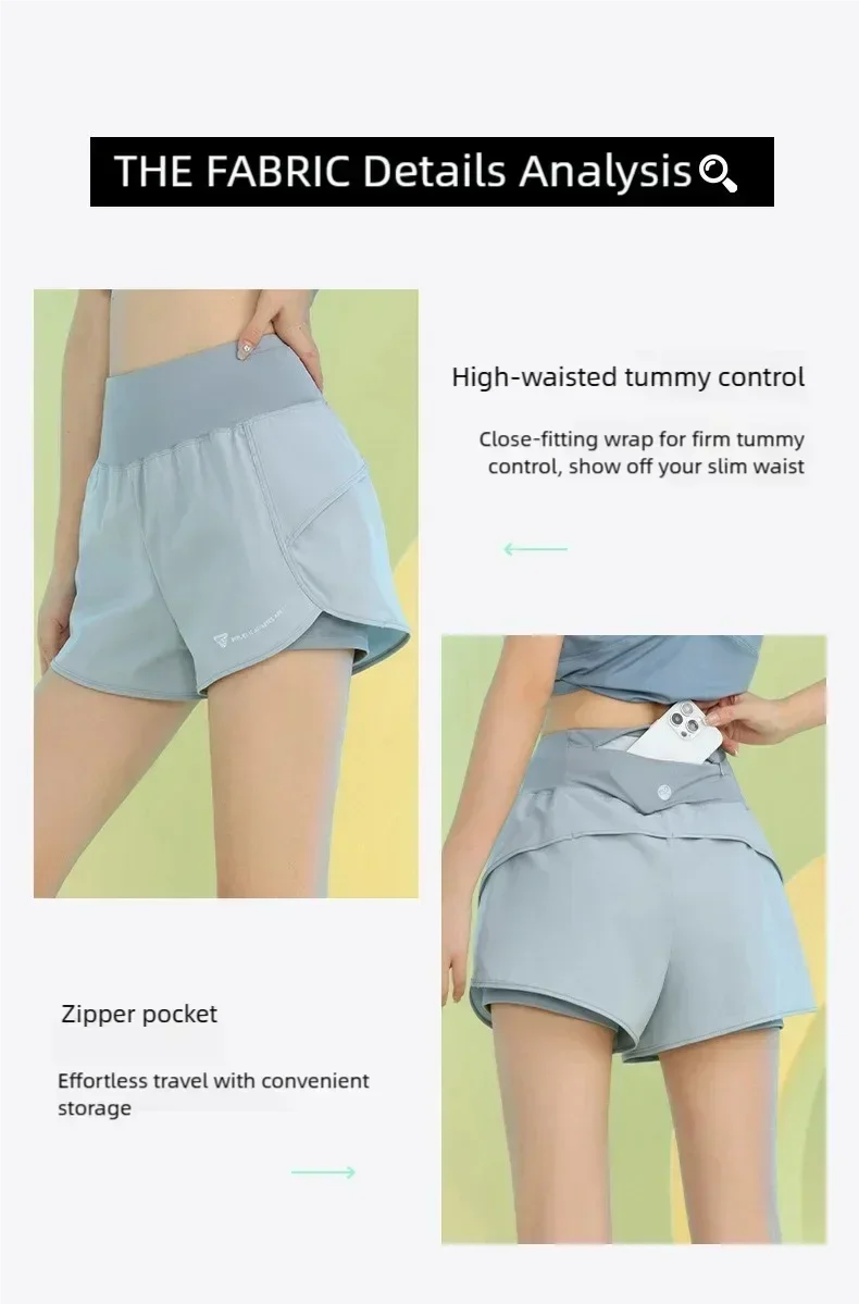 PHIGEER Women’s Yoga Shorts with Pocket
