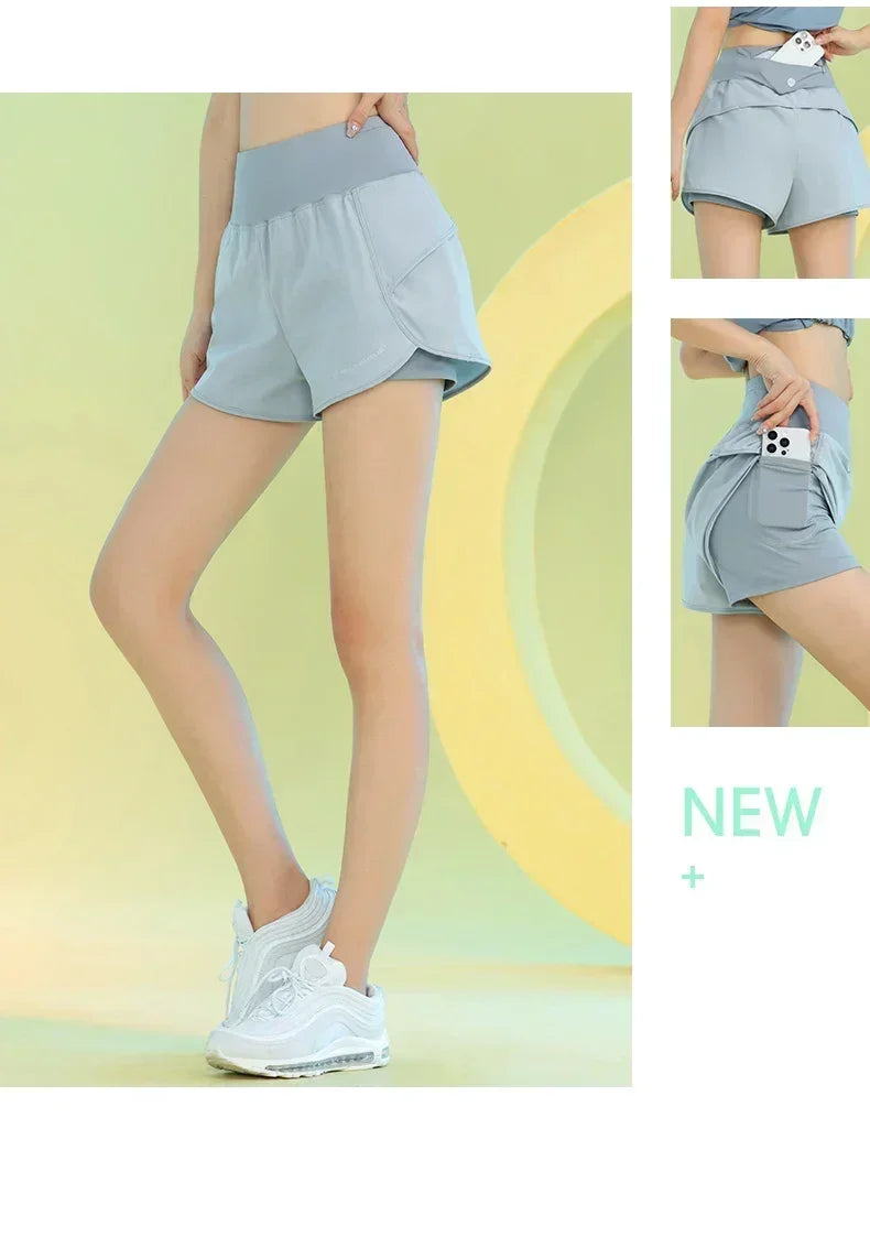 PHIGEER Women’s Yoga Shorts with Pocket