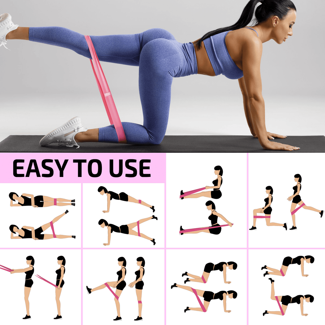 XGear Women’s Hip & Butt Exercise Bands