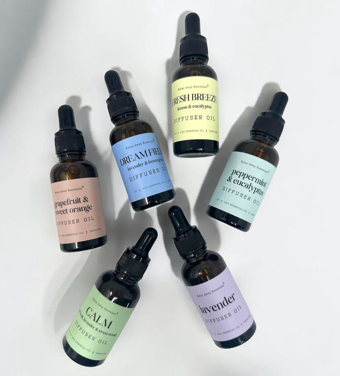 Aromatherapy Diffuser Oil 1 oz Undiluted Essential Oils | Relaxing Spa Scent Blends – Lavender, Peppermint, Citrus | Stress Relief Home Gift