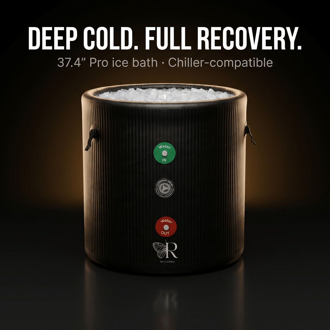 Portable Ice Bath Tub Pro - Water Chiller Compatible Cold Plunge Easy Recovery Solution